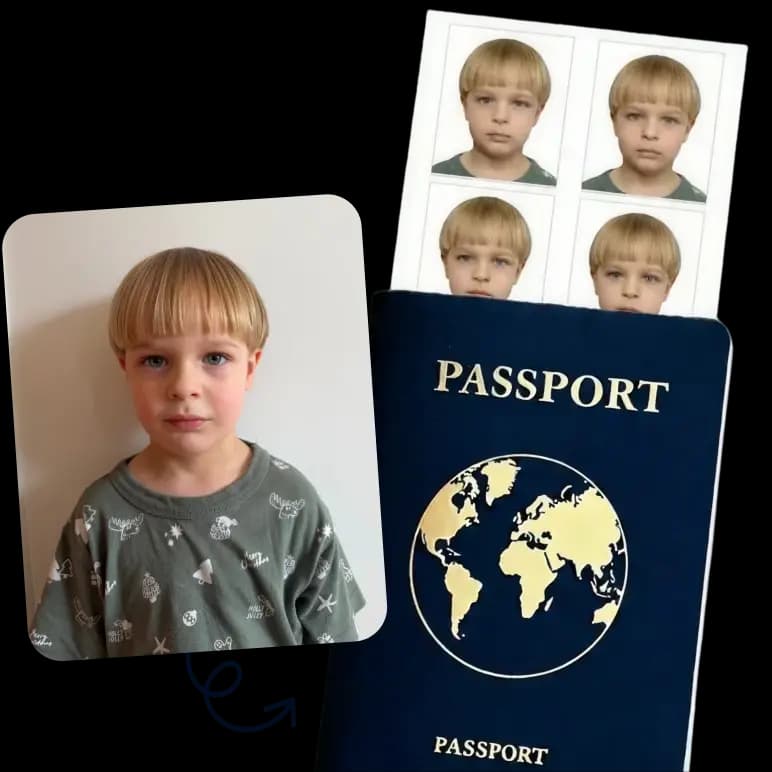 Baby passport photo example